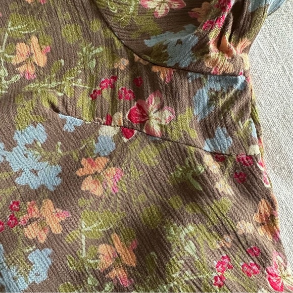 Angie Womens Ditsy Floral Romper Sz L Boho Fairy Grunge Festival Whimsical Gypsy - Picture 4 of 15